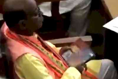 Tripura: Oppn seeks action after BJP MLA caught watching obscene video on phone (Ld)