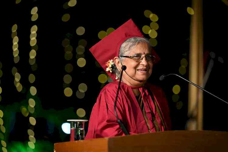 Eminent personality and philanthropist Sudha Murty addresses Greenwood High IB Students during Graduation Day