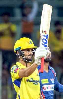 IPL 2023: Gaikwad, Conway, Dhoni, Rayudu star as CSK post 217/7 against LSG