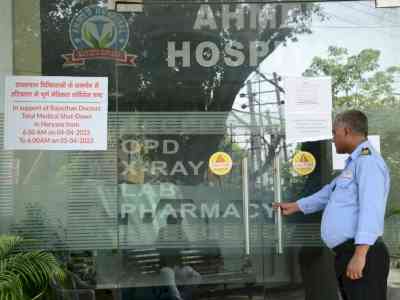 Doctors protest in Gurugram against Rajasthan's health Bill