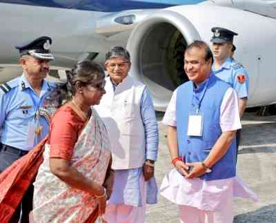 President Murmu arrives in Assam on 3-day visit
