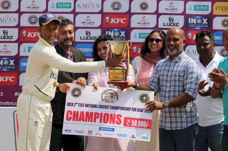 Kerala Deaf Cricket Team wins IDCA 2nd Test National Cricket Championship for Deaf 2022-23 at Greenfield Stadium, Thiruvananthapuram