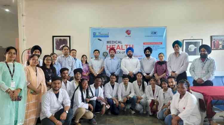 CII Ludhiana Zone in association with in Bansal Laboratories & PCTE Group of Institutions organised free health check- up camp