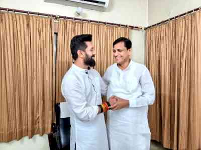 Nityanand Rai calls on Chirag Paswan in Patna