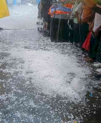 Hailstorm in parts of Hyderabad