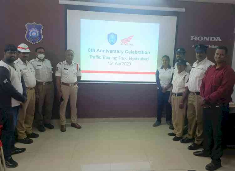 Honda Motorcycle & Scooter India in association with Hyderabad Traffic Police commemorate 8th anniversary of Traffic Training Park in Hyderabad