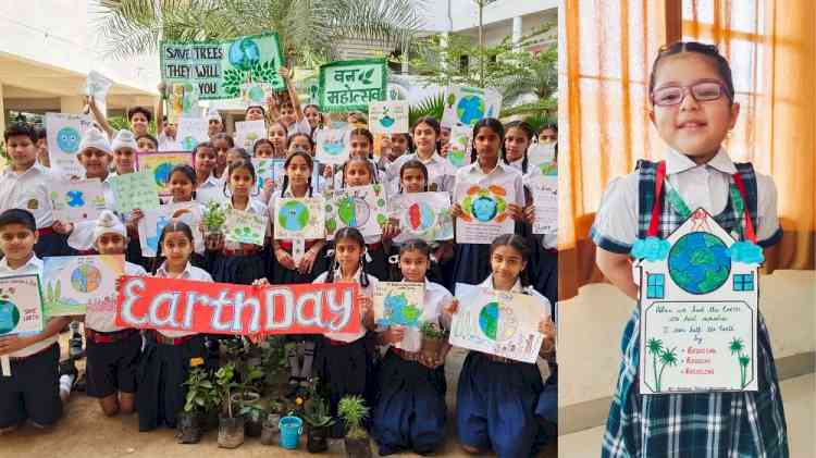 To observe World Earth Day, the ECO club of Innocent Hearts initiated a Plantation drive; conveyed the message of 'Go Green'