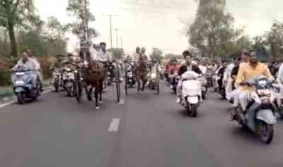 10 held in Delhi for organising 'horse cart race'