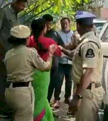 Sharmila allegedly slaps woman constable, detained