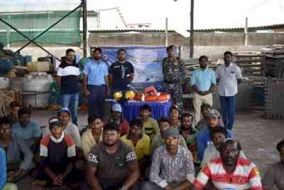 Indian Coast Guard conducts special community interaction with fishermen at Mori Bandar