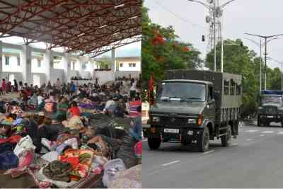 Army continues flag marches in violence-hit Manipur districts, govt issues 'shoot at sight' order (Lead)