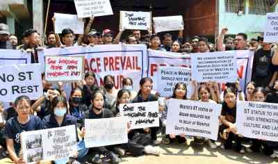 Manipuris organise protest in Guwahati against violence in home state