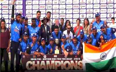 Indian Men's Deaf Team beats Bangladesh, wins IDCA Tri-Nation ODI Tournament