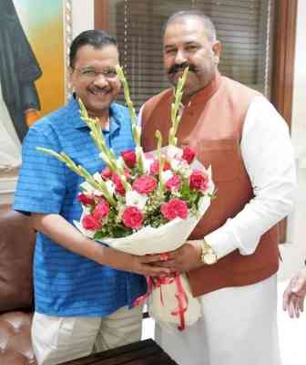 AAP's MP-elect Rinku calls on Kejriwal, discuss development plans