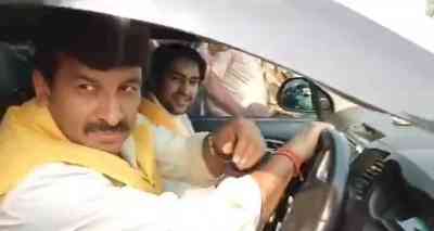 Patna police may impose fine on Baba Bageshwar, Manoj Tiwari for traffic violation