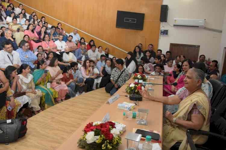 Dr Sudha Murty had an interaction with faculty and students of Panjab University