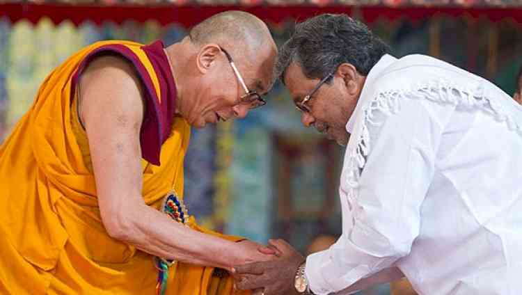 Dalai Lama congratulates new CM of Karnataka Siddaramaiah