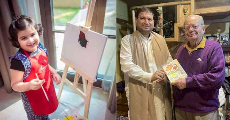 Ruskin Bond unveils creative diary designed by 6-year-old Aavya