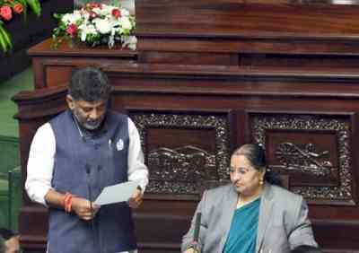 K'taka Congress MLA takes oath in name of Shivakumar