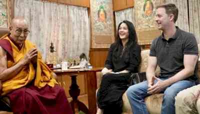 Preity Zinta, husband Gene Goodenough get clicked with Dalai Lama