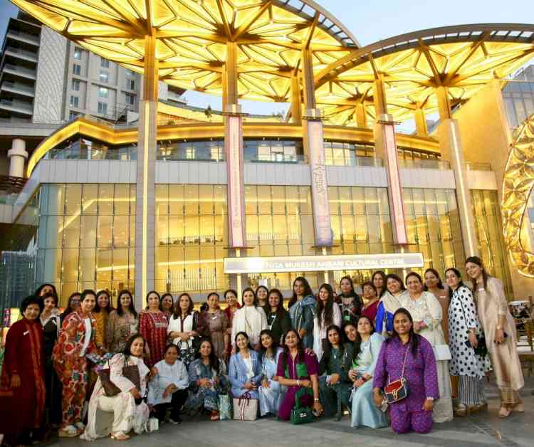100 member FLO delegation visits Nita Mukesh Ambani Cultural Centre in Mumbai