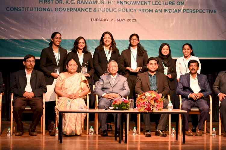 CMR University Holds 1st “Dr. K C Ramamurthy Endowment Lecture”  on Constitutional Governance & Public Policy from an Indian Perspective