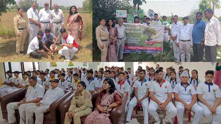 An awareness program by Sanjh Kendra regarding safety and plantation at Innocent Hearts School, Loharan