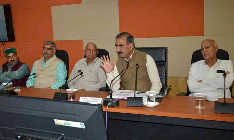 CM takes review meetings of departments in Dharamsala