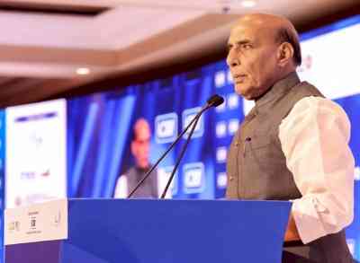 Facing double threat on borders, need to focus on technological advancement in defence sector: Rajnath Singh