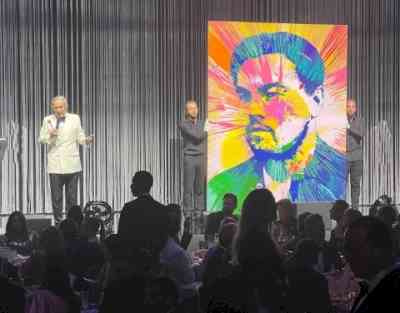 Damien Hirst portrait of DiCaprio picked up for $1.3 mn at Cannes auction