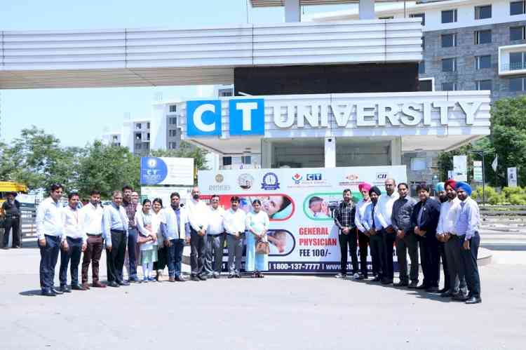 CII Ludhiana Zone in association with CT University organised free complete body health check-up camp 