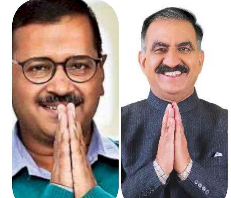 Thakur Sukhvinder Singh Sukhu meets Arvind Kejriwal 