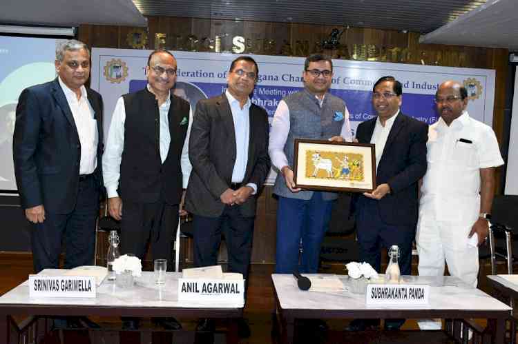FTCCI's interactive meet with Subhrakant Panda, President of FICCI held