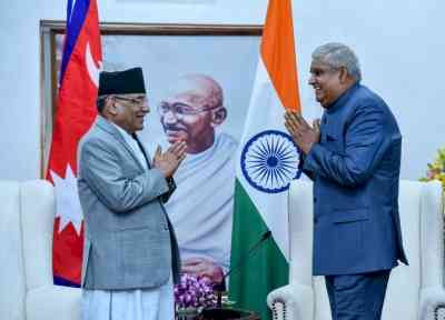 Nepal PM Prachanda calls on President Murmu, Vice President Dhankhar