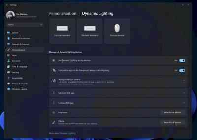 Microsoft tests Dynamic Lighting feature, new File Explorer UI for Windows 11