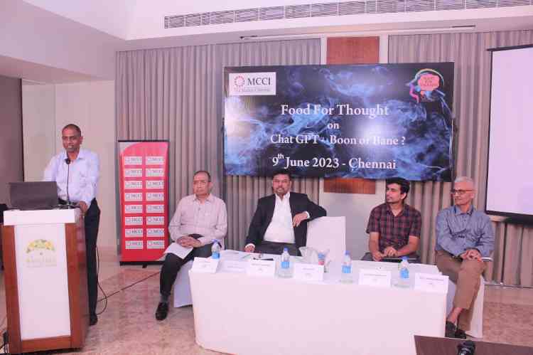 MCCI organized a discussion on “ChatGPT: Boon or Bane” in Chennai today