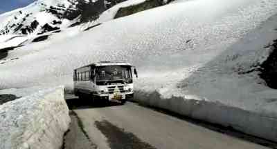 Country's highest altitude bus service restarts via Manali