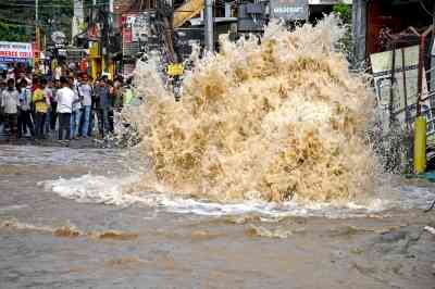 Water pipeline explodes in Guwahati; properties damaged