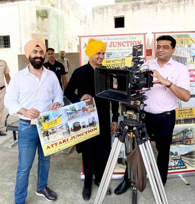 Shooting of documentary film, “Attari Junction – A 161-year-old historic railway station” begins at Attari Railway Station