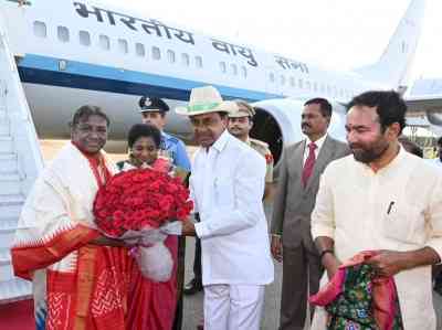 President arrives in Hyderabad on two-day visit