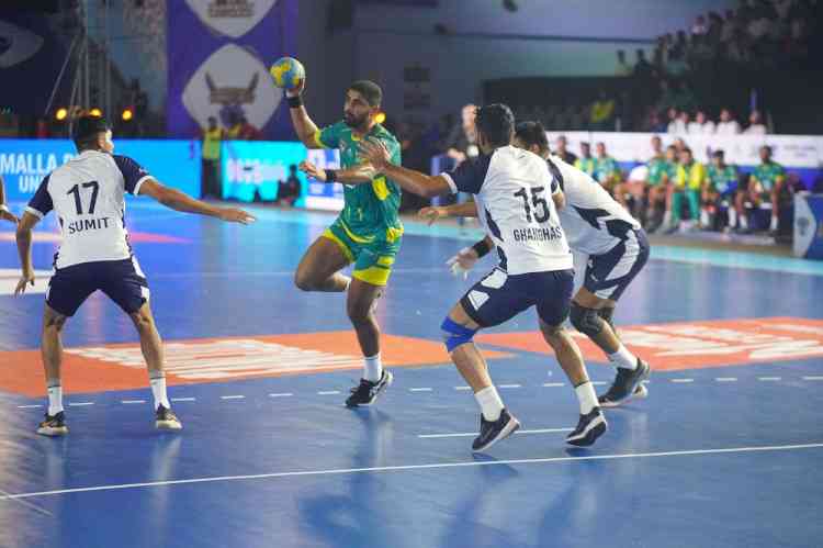 Telugu Talons secure resounding victory against the Rajasthan Patriots in match 19 of the Premier Handball League