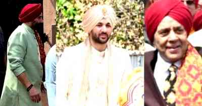 Dharmendra, Sunny turn 'baraatis' as Karan Deol mounts 'ghodi' for his bride