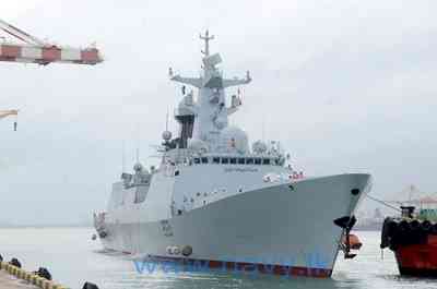 Indian Navy submarine 'Vagir' arrives in Colombo