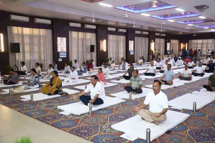 International Yoga Day organised at Rail Coach Factory