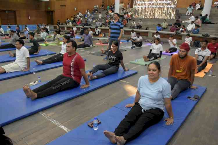 Yoga Day celebrations at PU