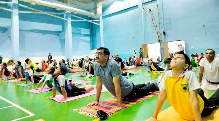 Parents  Child duo celebrate International Yoga Day at Greenwood High  