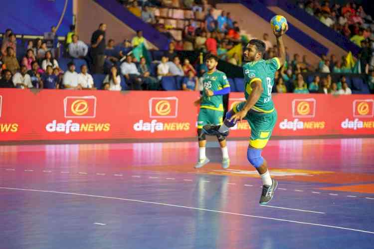 Telugu Talons register yet another classy victory over Garvit Gujarat in match 28 of the Premier Handball League