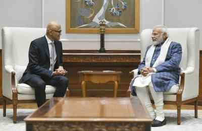 Satya Nadella, PM Modi discuss how AI can help improves lives of Indians