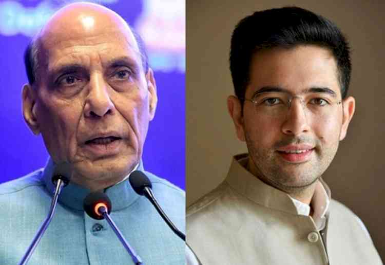 AAP's Raghav Chadha attacks Rajnath over his Punjab statement