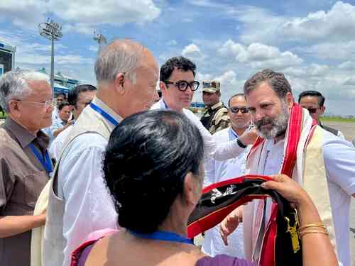 Rahul in Manipur to convey message of peace, BJP should do the same: Priyanka